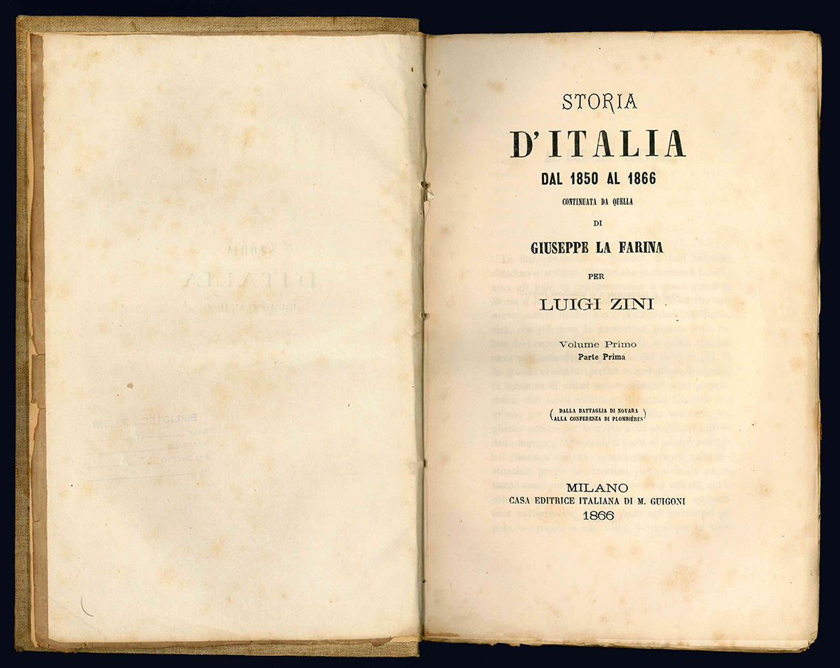 Storia d'Italia dal 1850 al 1866 continuata da quella di …