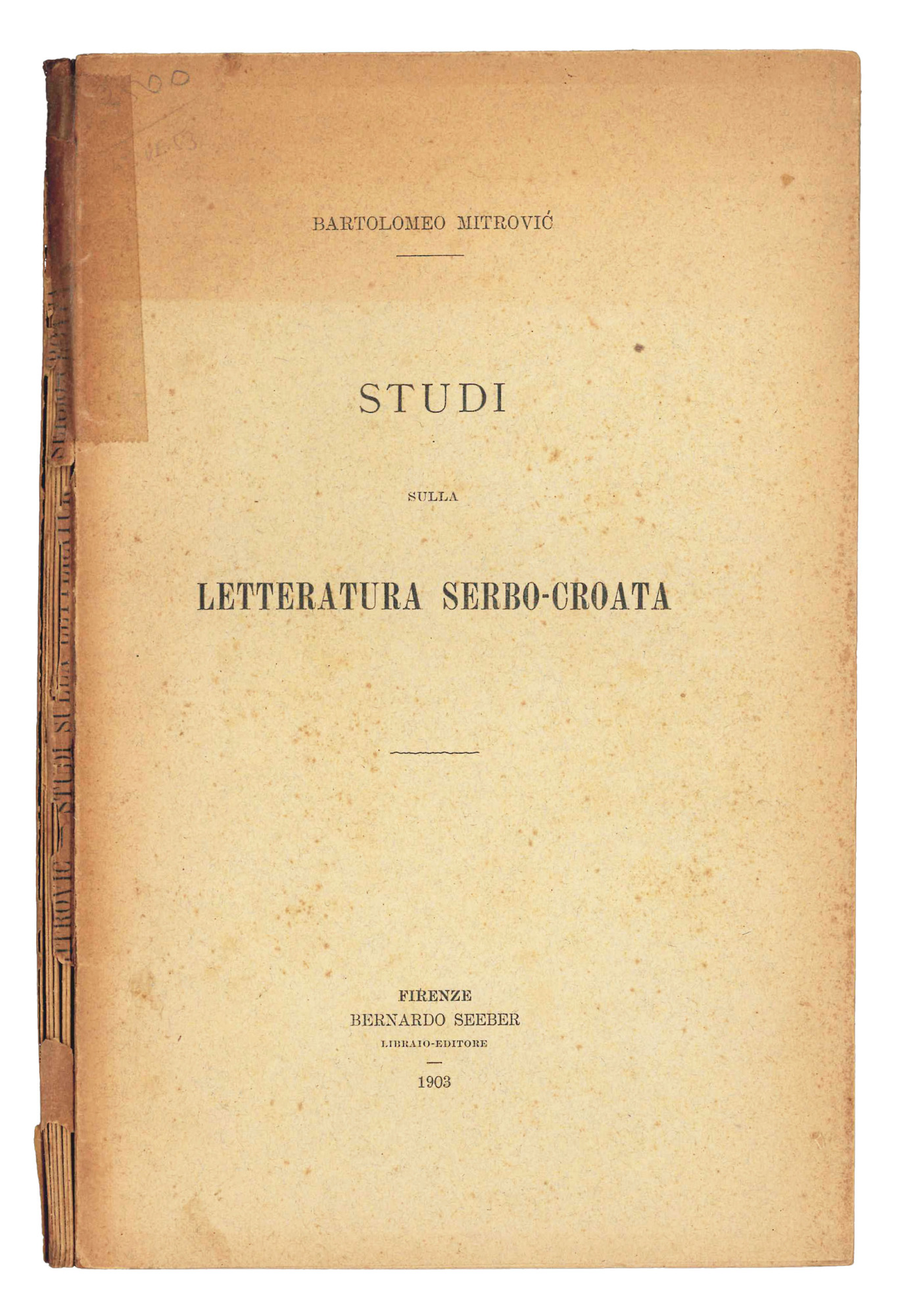 Studi sulla letteratura serbo-croata.