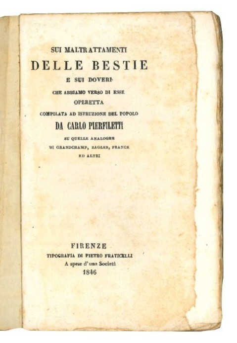 Sui maltrattamenti delle bestie e sui doveri che abbiamo verso …