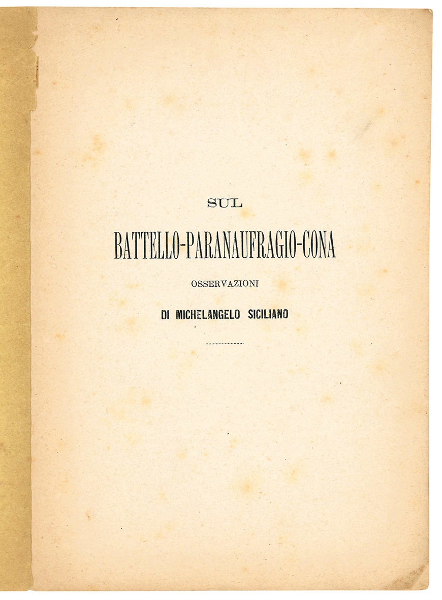 Sul battello-paranaufragio-cona. Osservazioni.