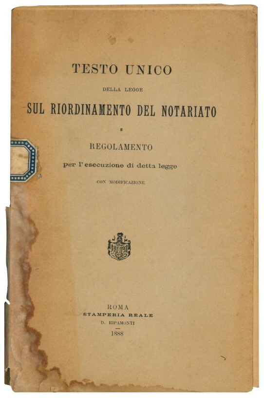 Testo unico della legge sul riordinamento del notariato e regolamento …