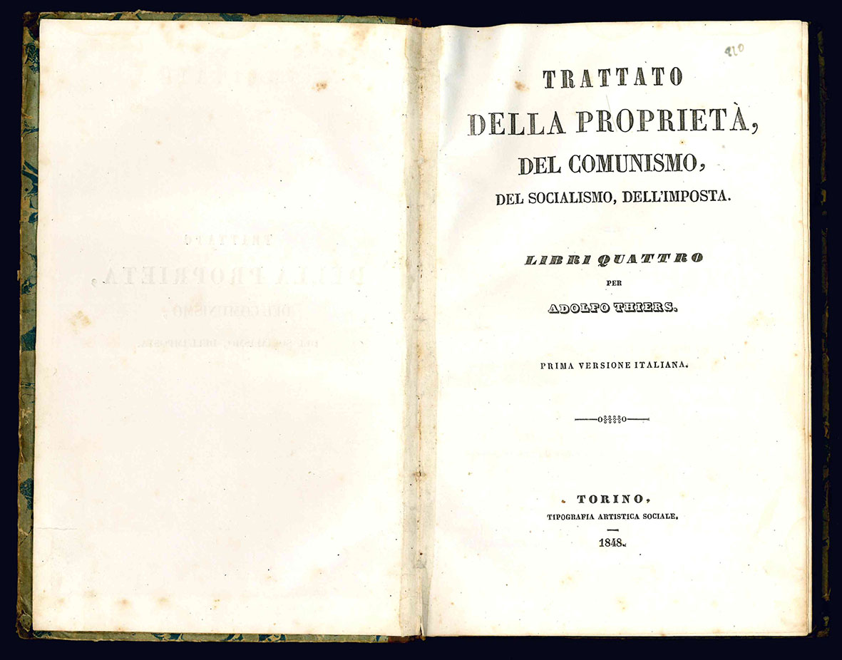 Trattato della proprietá, del comunismo, del socialismo, dell'imposta. Libri quattro …