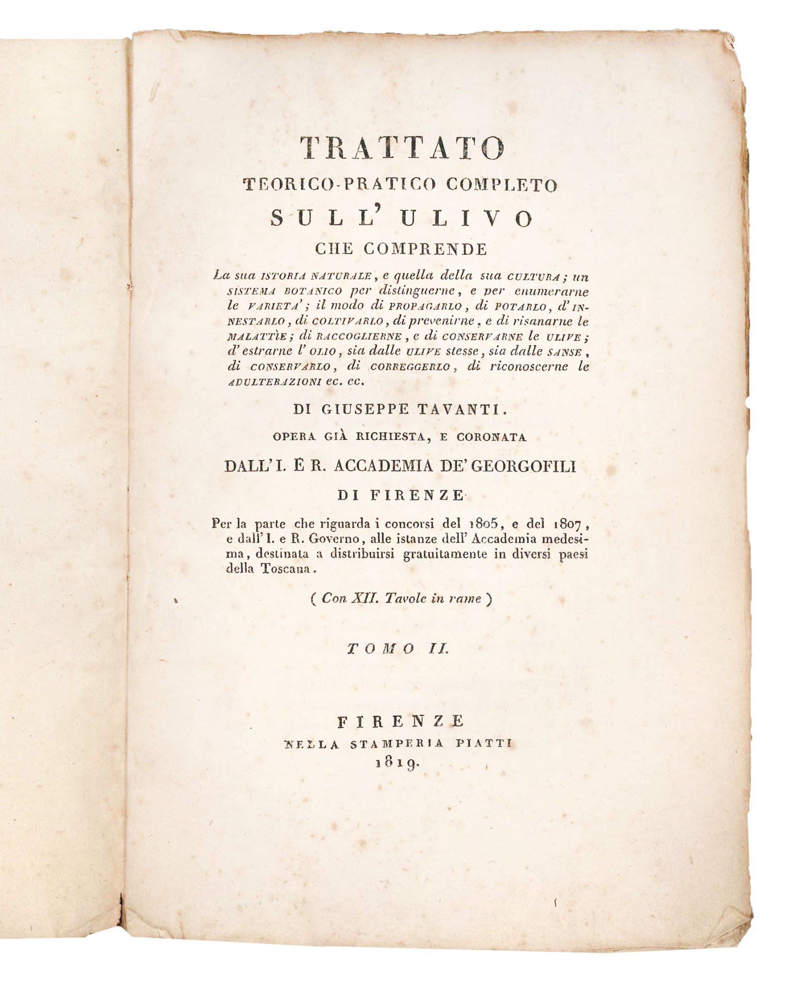 Trattato teorico-pratico completo sull'ulivo che comprende la sua istoria naturale, …