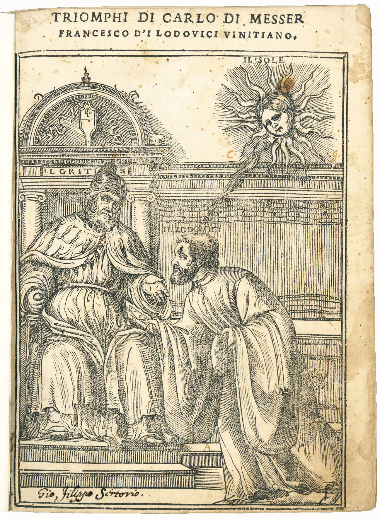 Triomphi di Carlo di Messer Francesco d'i Lodouici Vinitiano. Colophon: …
