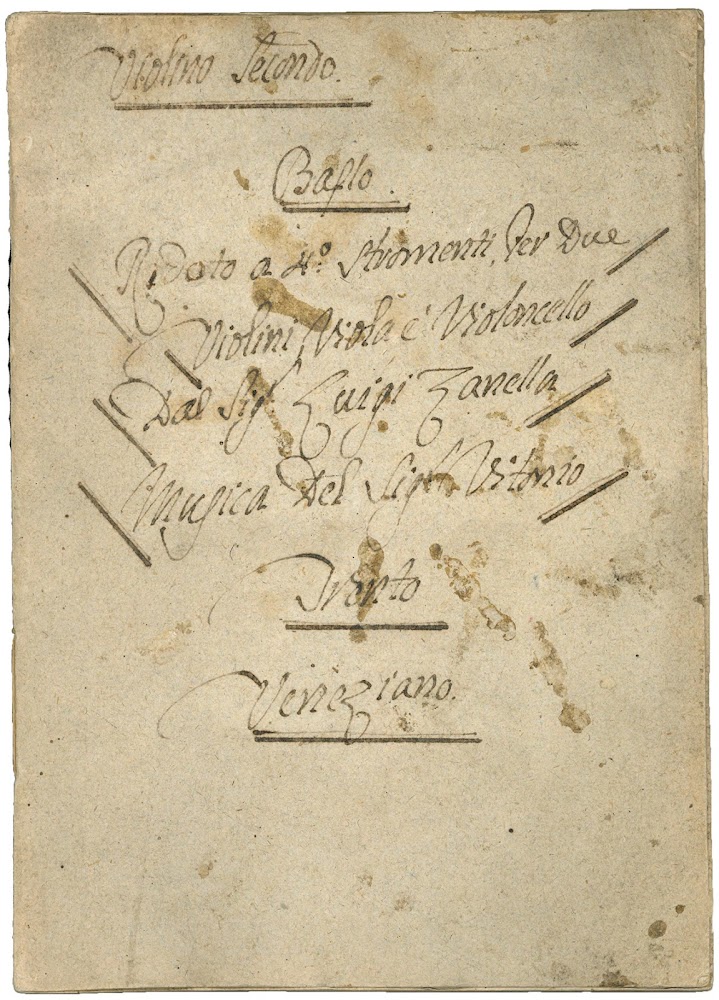 Violino secondo. Ballo. Ridoto [sic] a 4^ stromenti, per due …