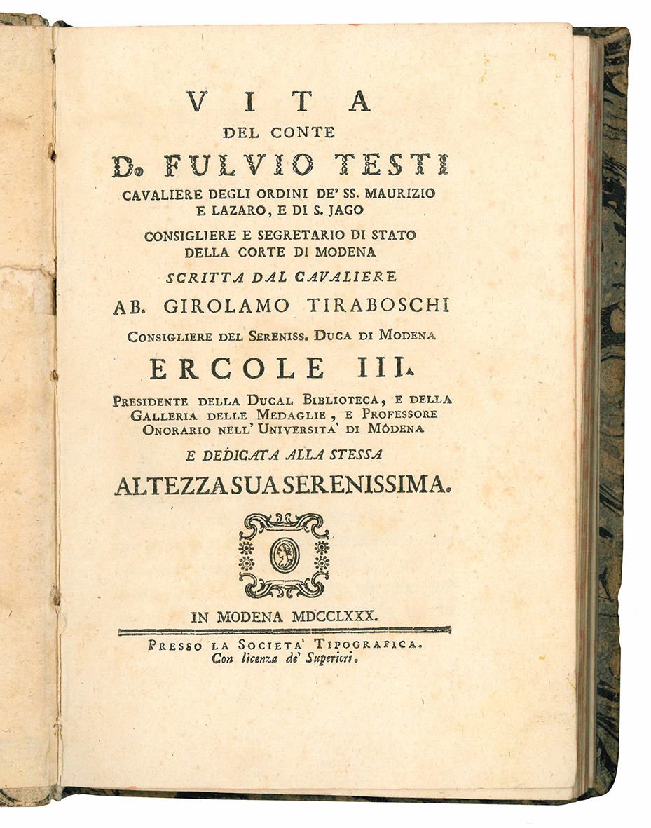 Vita del conte D. Fulvio Testi cavaliere degli ordini de' …