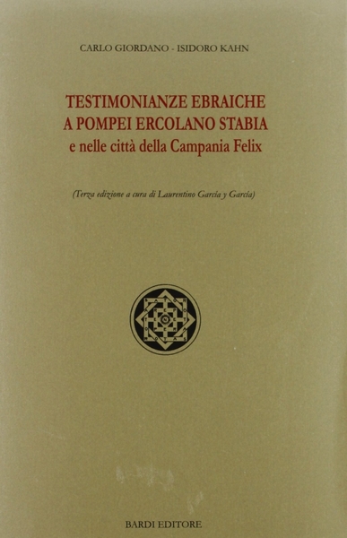 Testimonianze ebraiche a Pompei, Ercolano, Stabia e nelle città della …