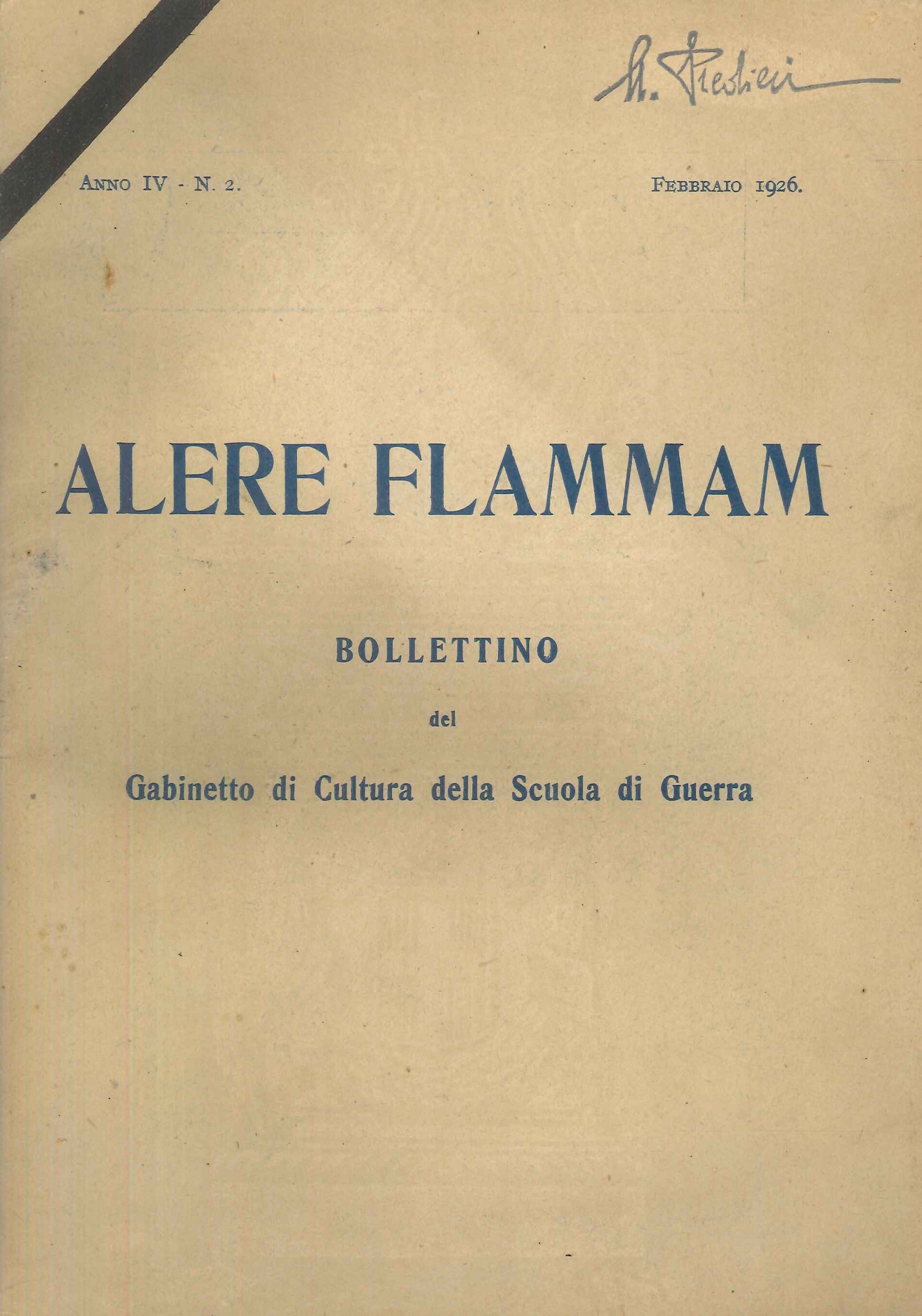 Alere Flammam: Bollettino del Gabinetto di Cultura della Scuola di …