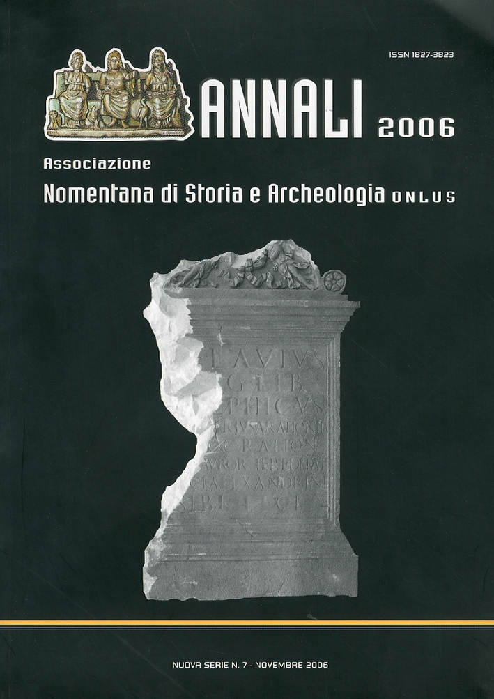 Annali 2006. Nomentana di Storia e Archeologia