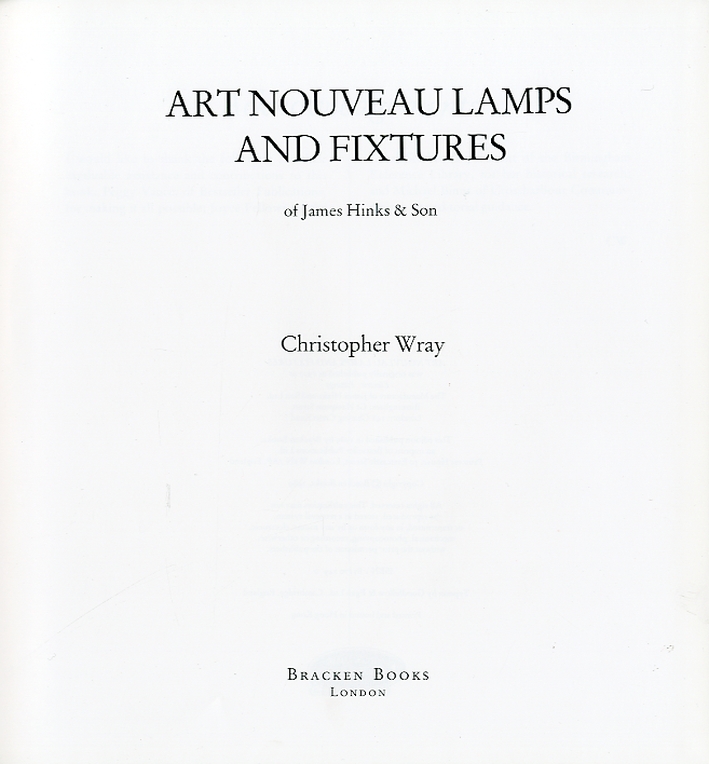 Art Nouveau Lamps and Fixtures of James Hinks & Son