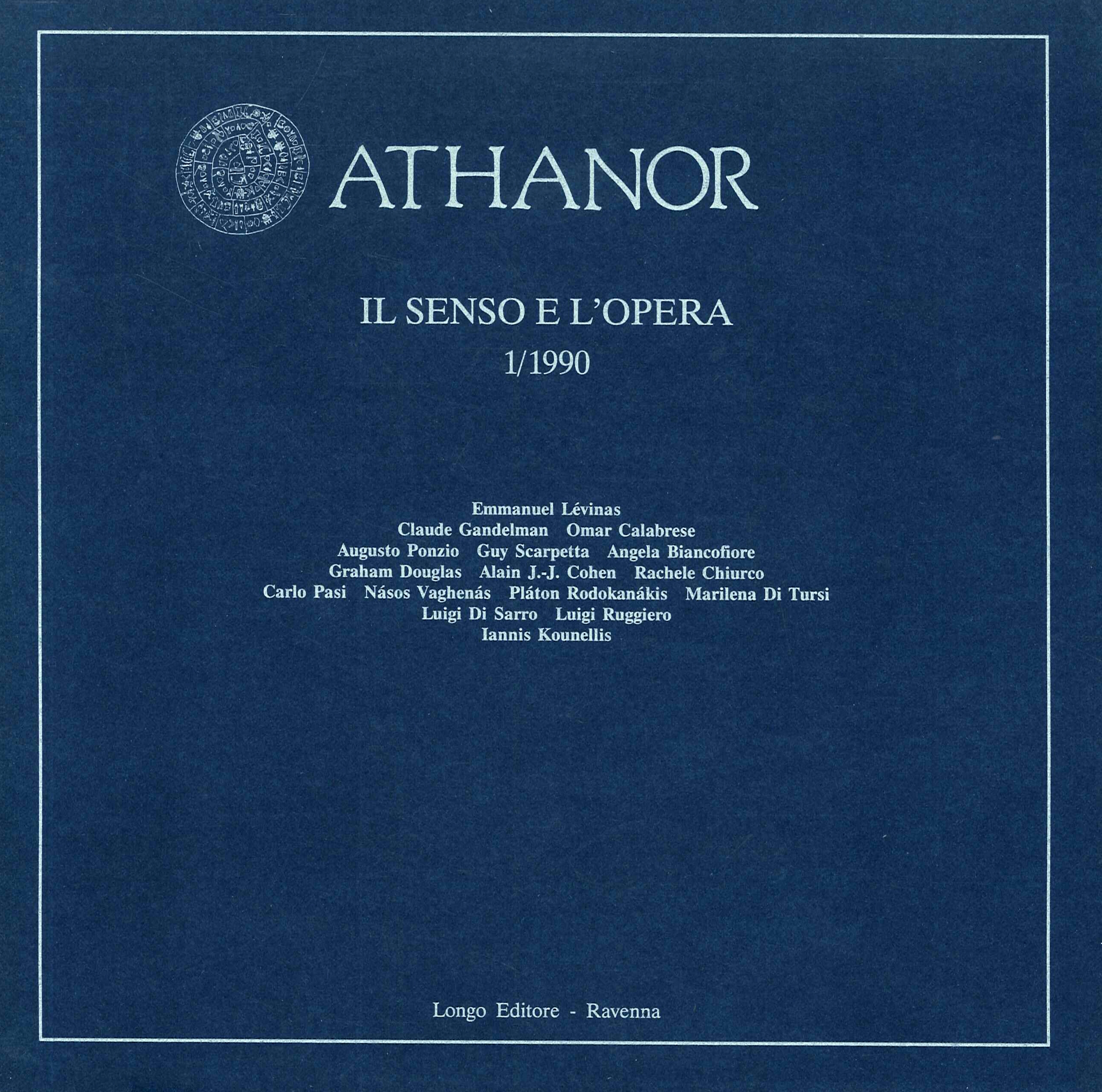Athanor. 1/1990. Il senso e l'opera
