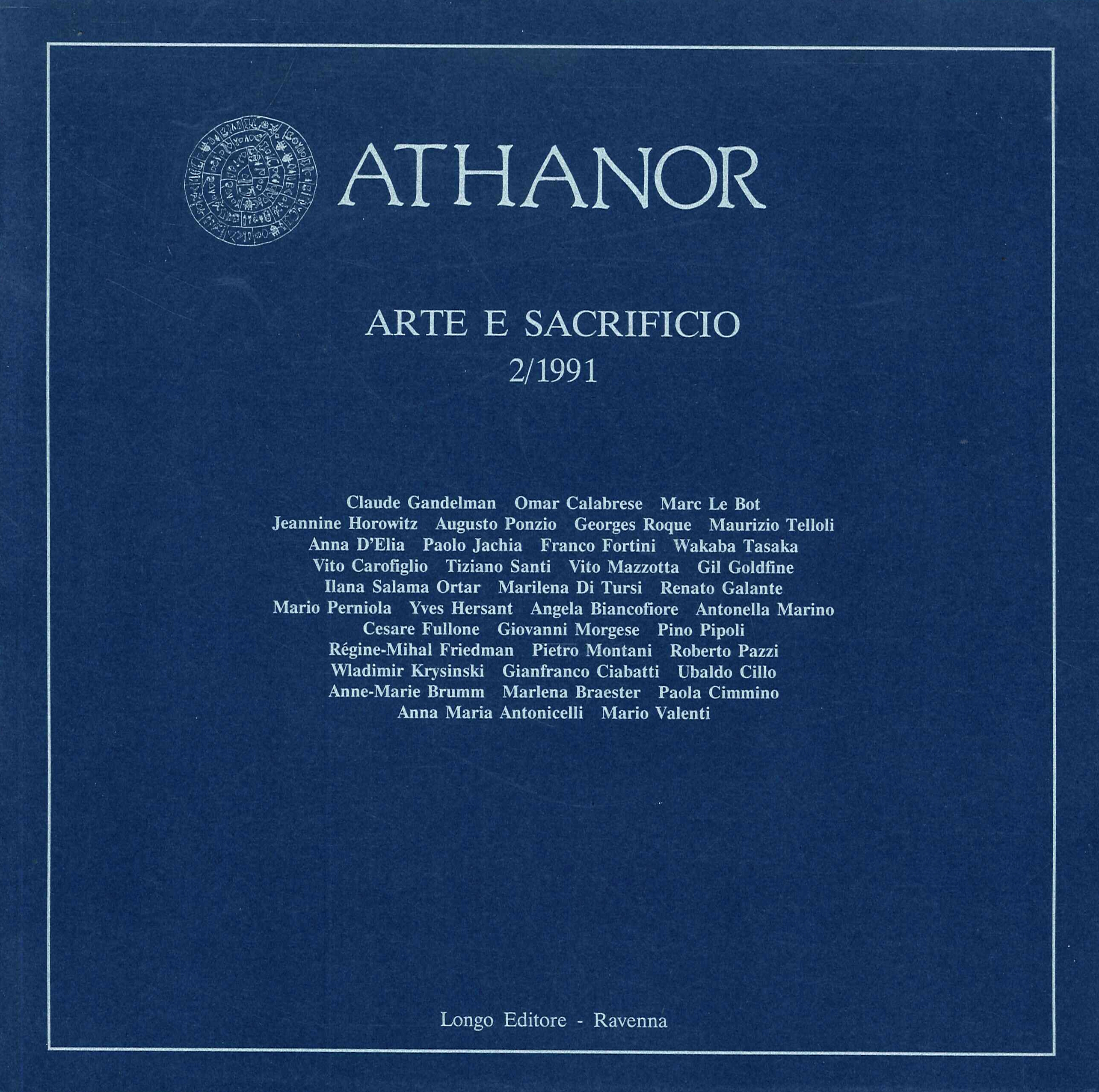 Athanor. 2/1991. Arte e sacrificio