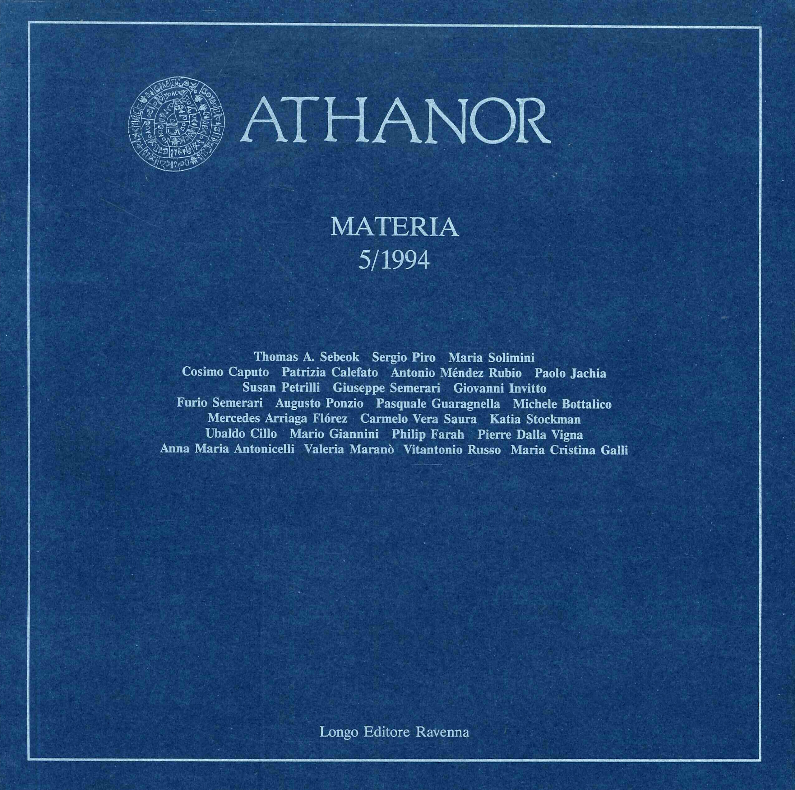 Athanor. 5/1994. Materia