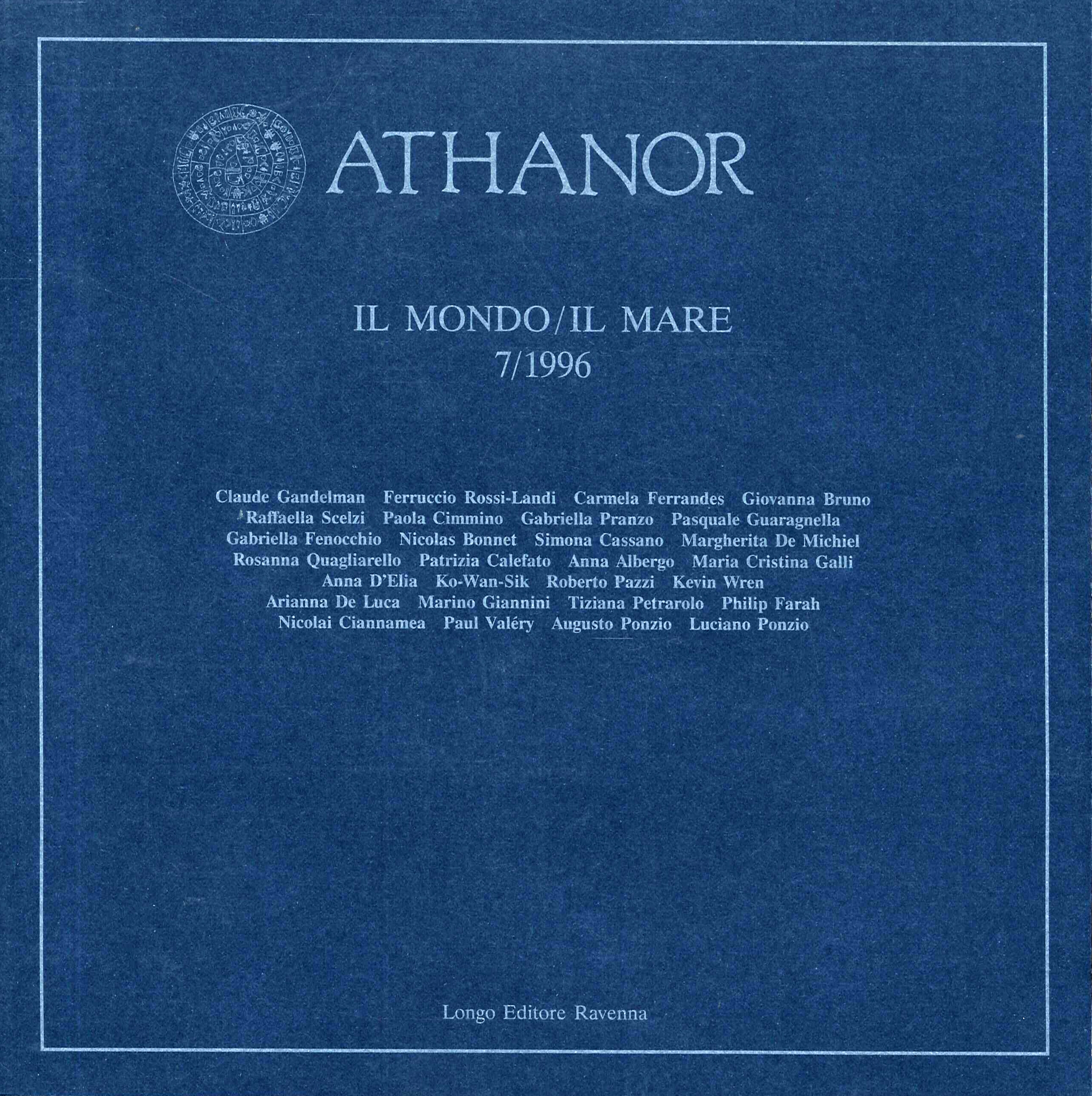 Athanor. 7/1996. Il mondo. Il mare