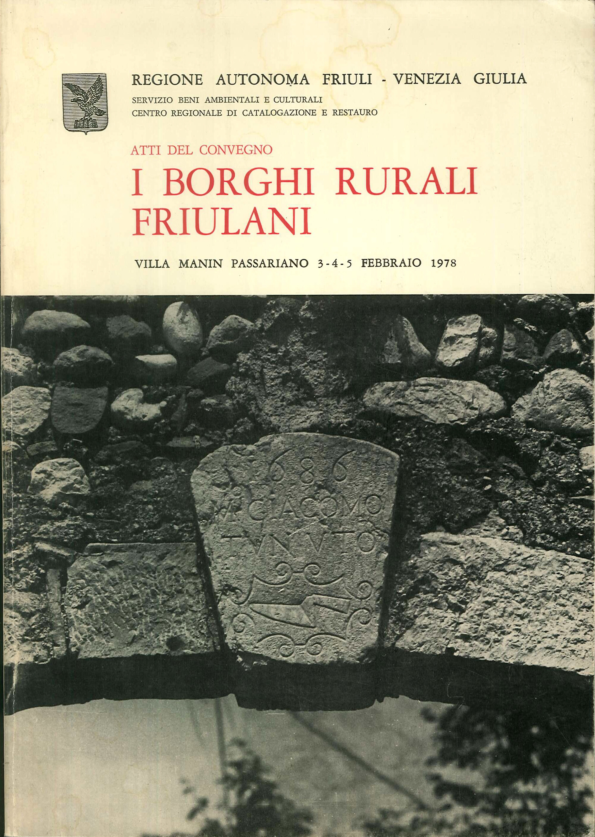 Atti del Convegno I Borghi Rurali Friulani