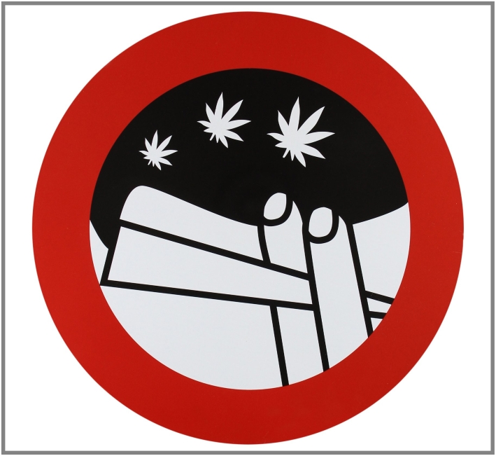 Blowverbod. Segnale stradale