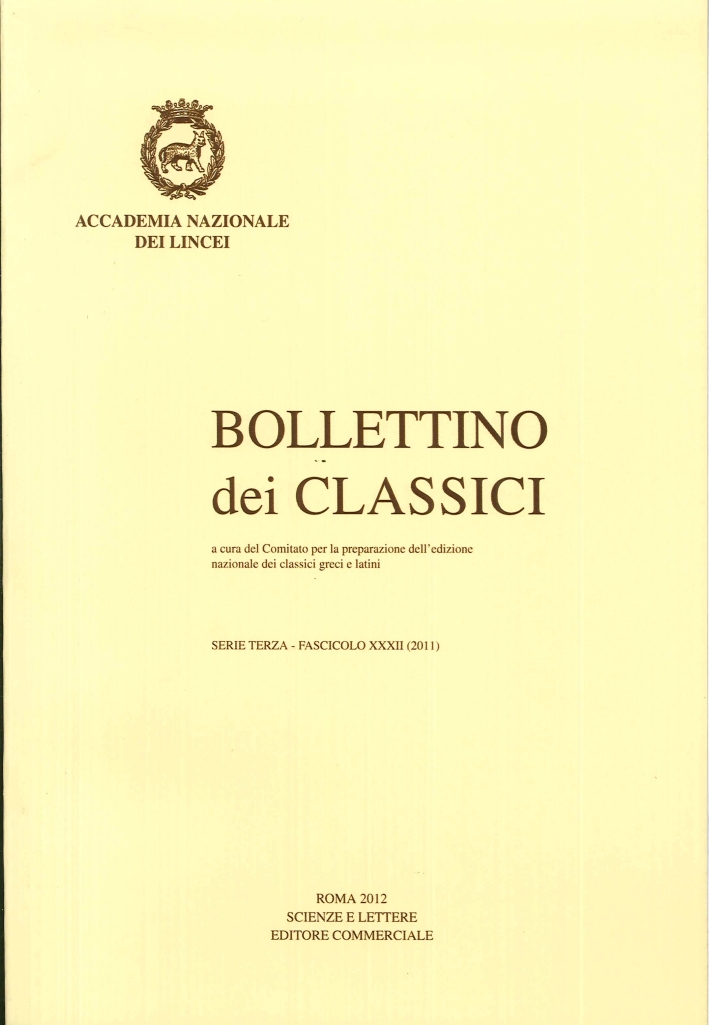 Bollettino dei Classici. Terza serie. 32. 2011