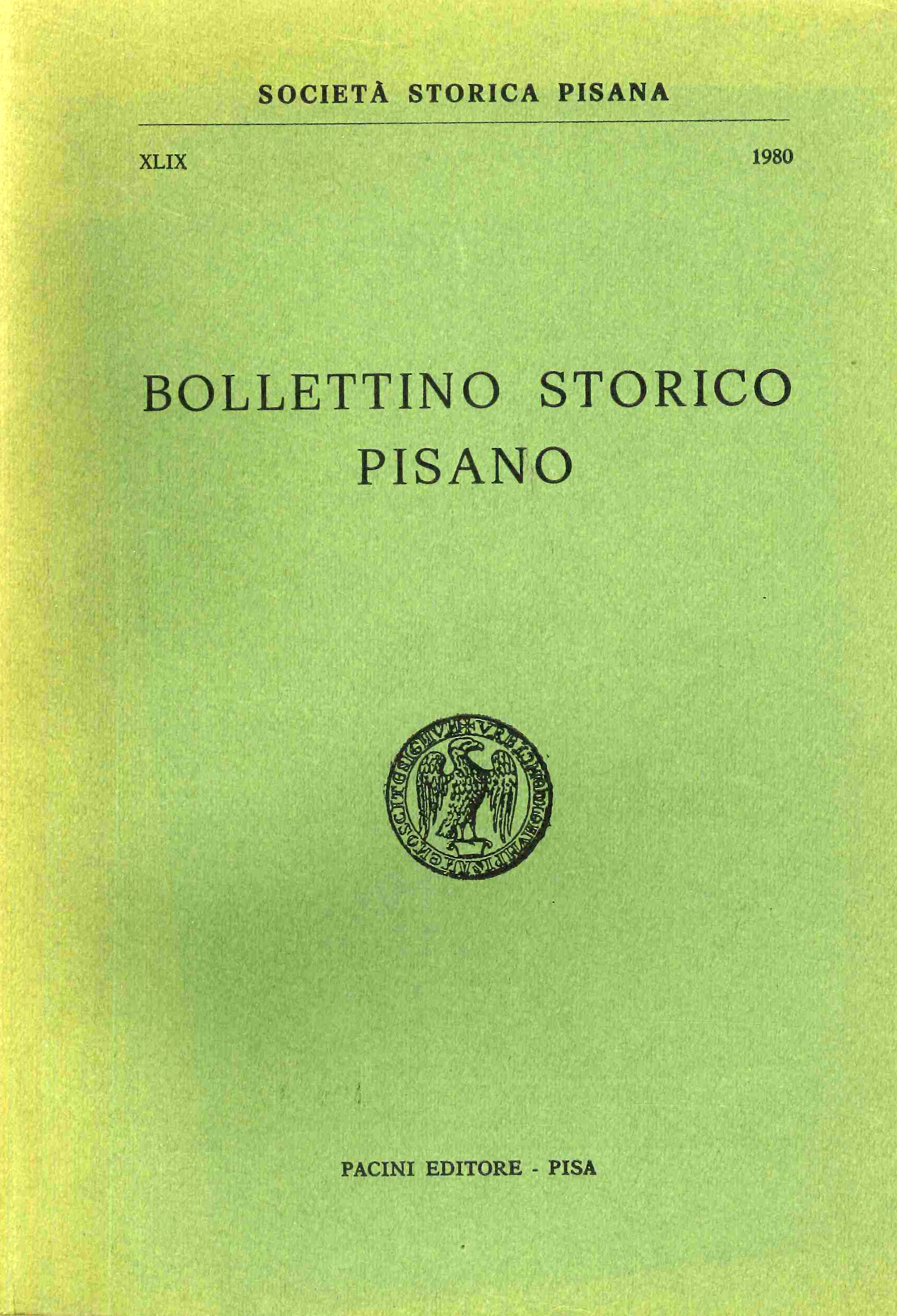 Bollettino storico pisano. XLIX/1980
