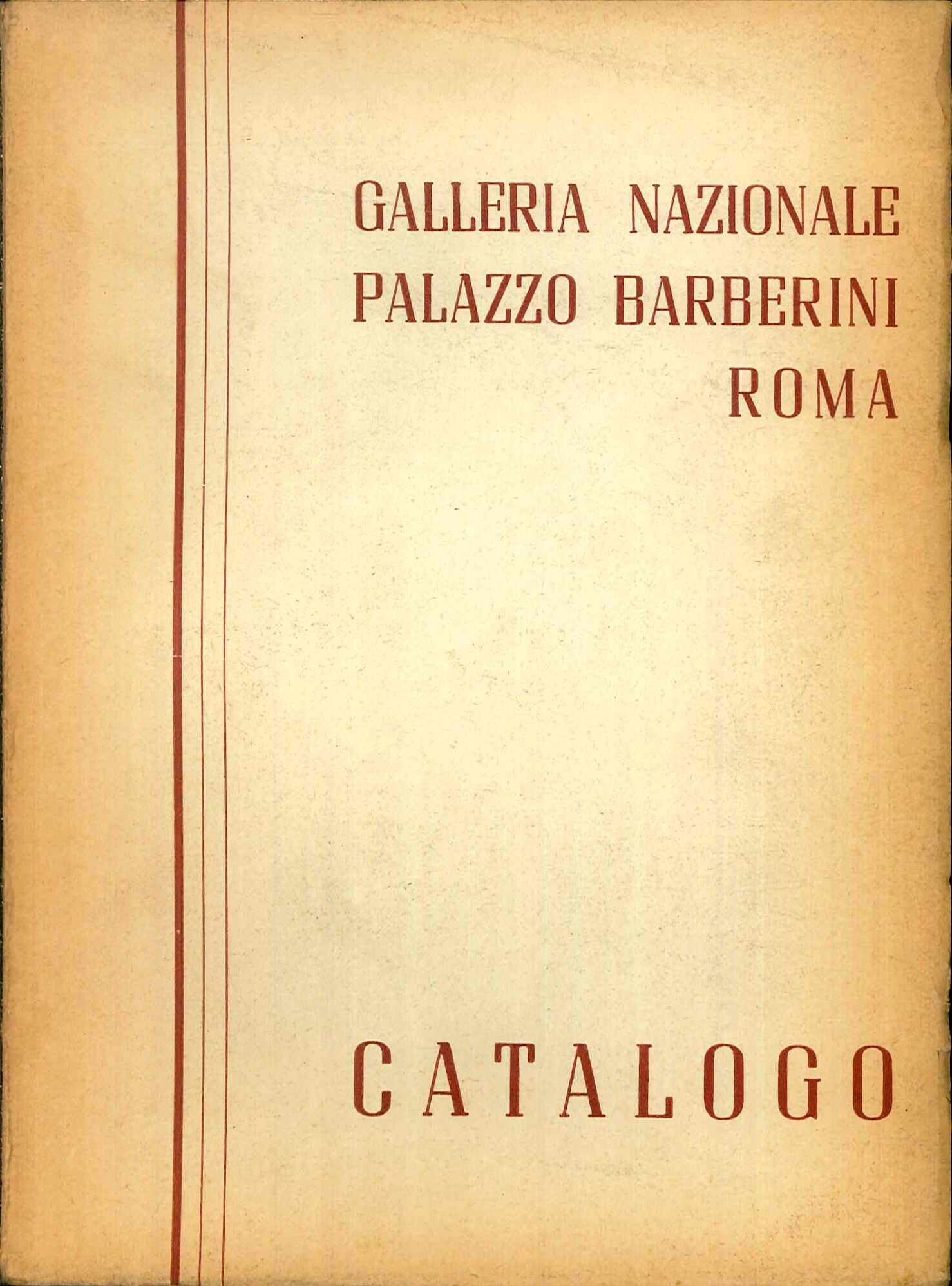 Catalogo della Galleria Nazionale Palazzo Barberini Roma