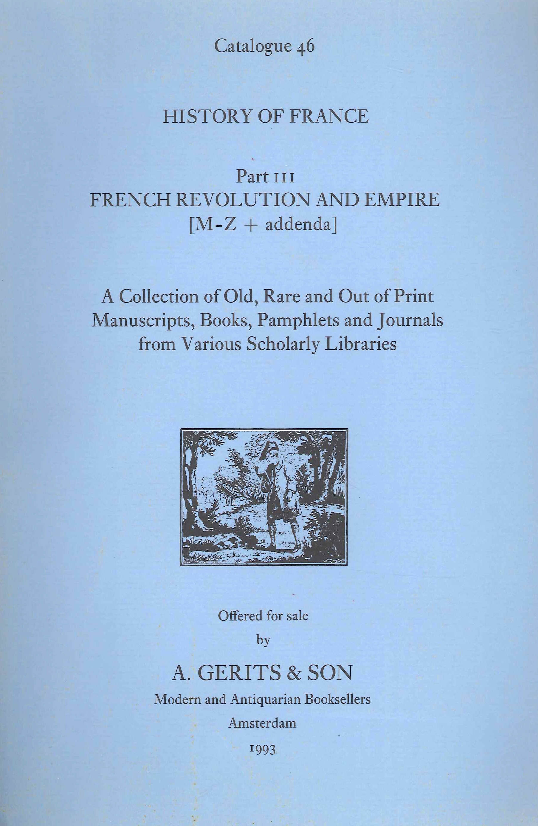 Catalogue 46. History of France. Part III: French Revolution and …