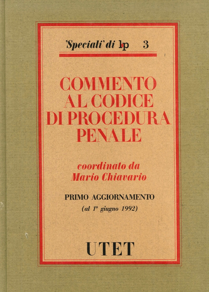 Commento al nuovo Codice di procedura penale. 1º aggiornamento