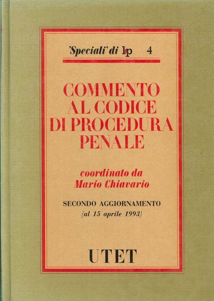 Commento al Nuovo Codice di Procedura Penale. 2º Aggiornamento