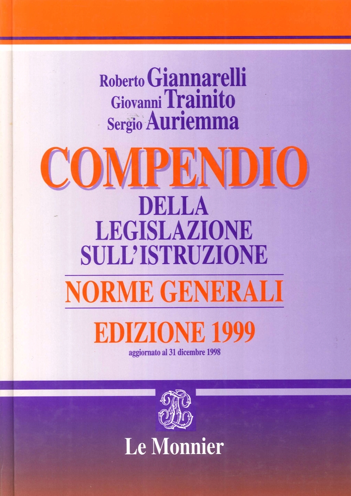 Compendio della Legislazione sull'Istruzione Primaria 1999