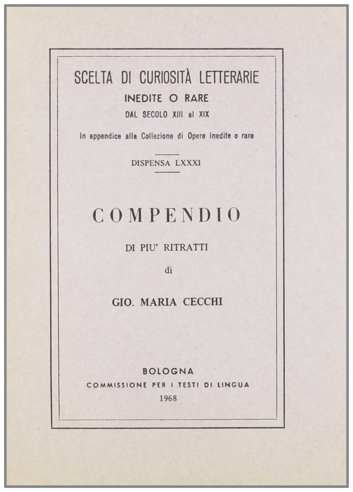 Compendio di più Ritratti di Gio. Maria Cecchi