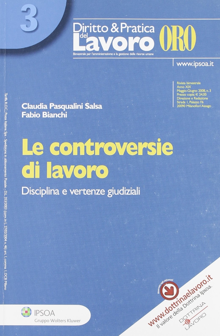 Controversie di Lavoro. Disciplina e Vertenze Giudiziali