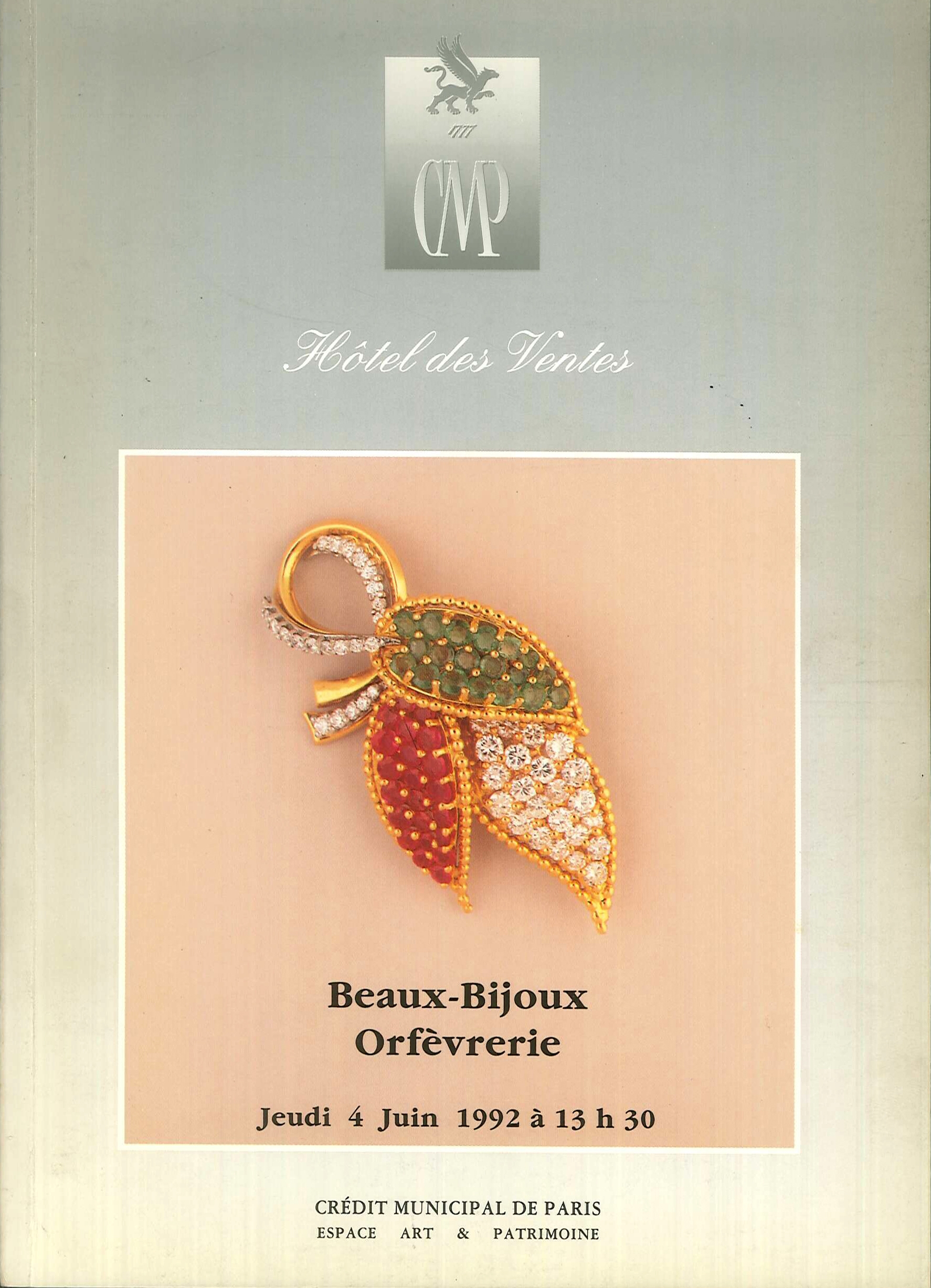 Credit municipal de paris. Beaux -Bijoux - Orfevrerie. Jeudi 4 …