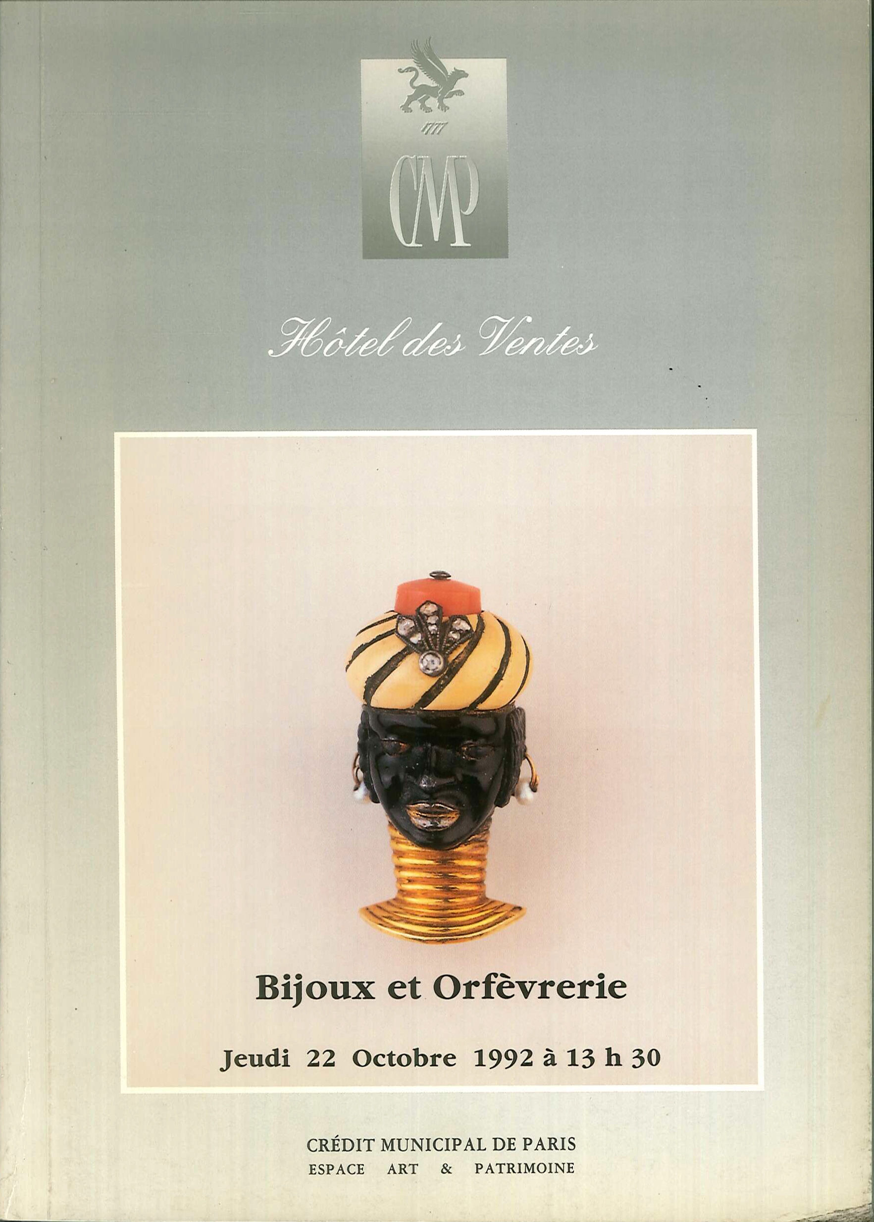 Credit municipal de paris. Bijoux et orfevrerie. Jeudi 22 octobre …