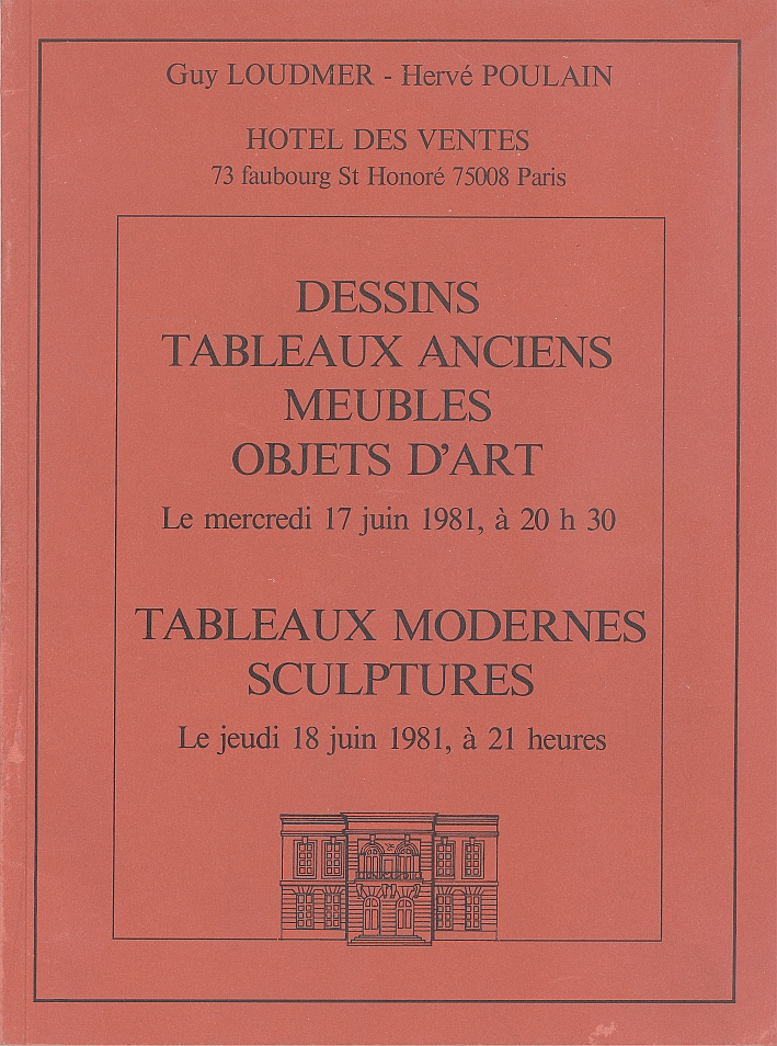 Dessins Tableaux Anciens Meubles Objets d'Art. Tableaux Modernes Sculptures