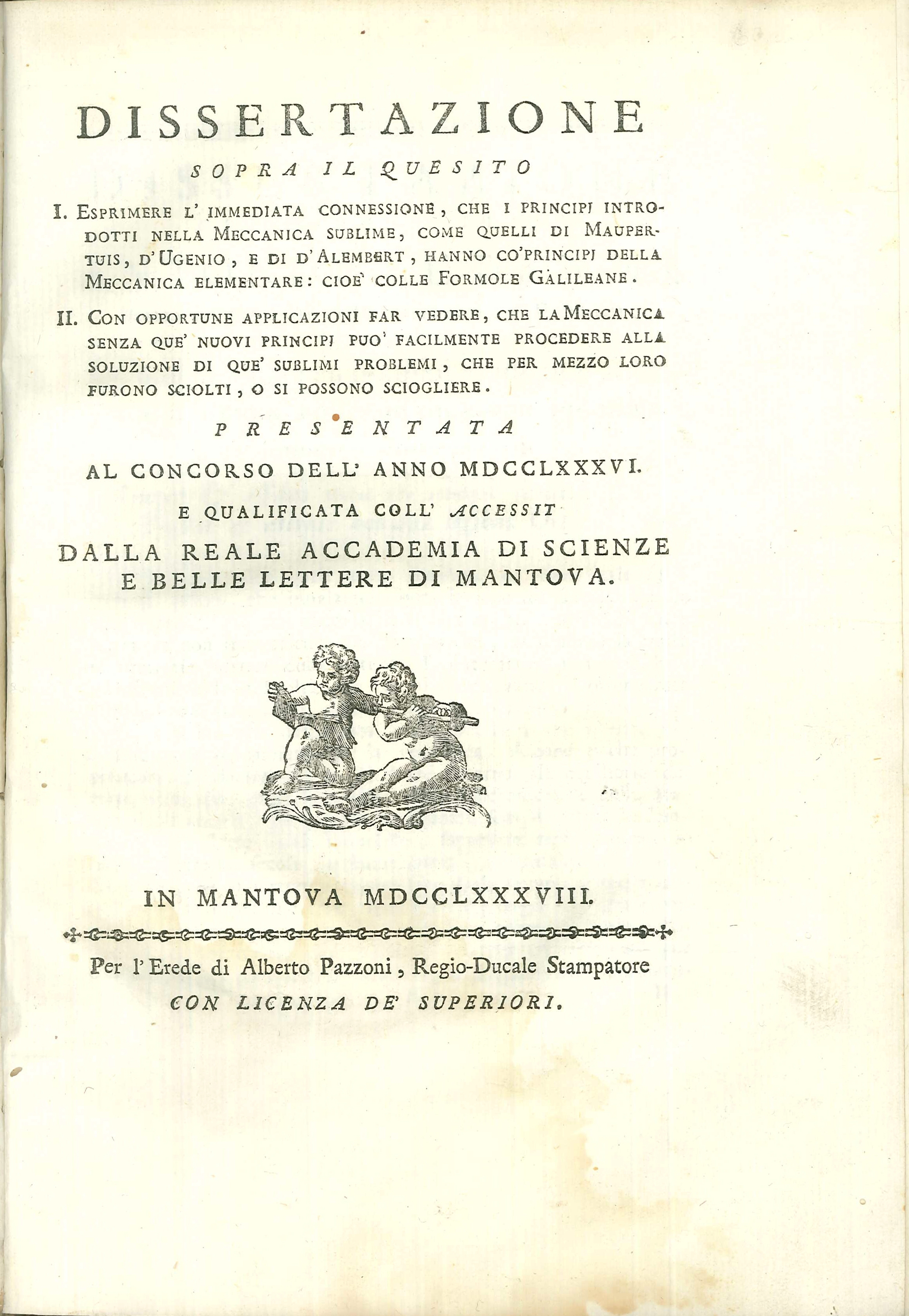 Dissertazione del Signor Abate Antonio Ludenna Presentata al Concorso dell'Anno …