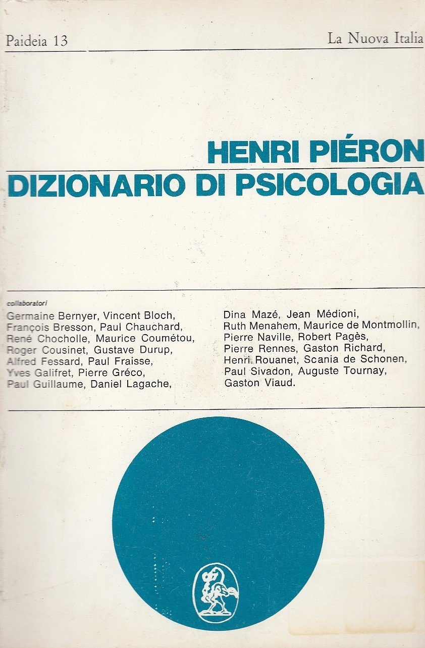 Dizionario di Psicologia.