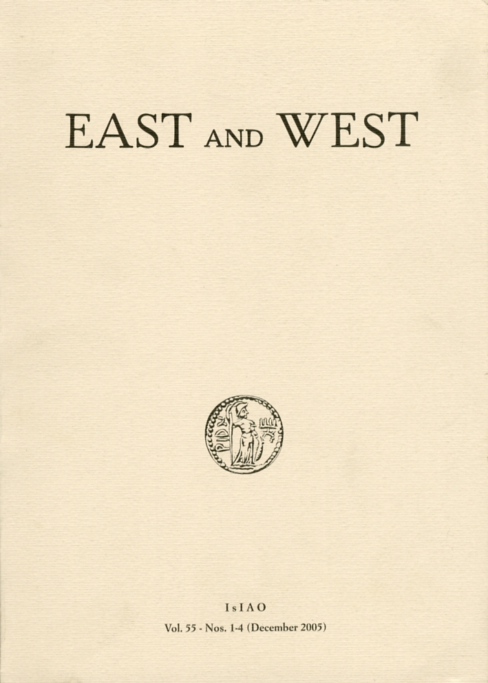 East and West. Vol.55 - Nos. 1-4