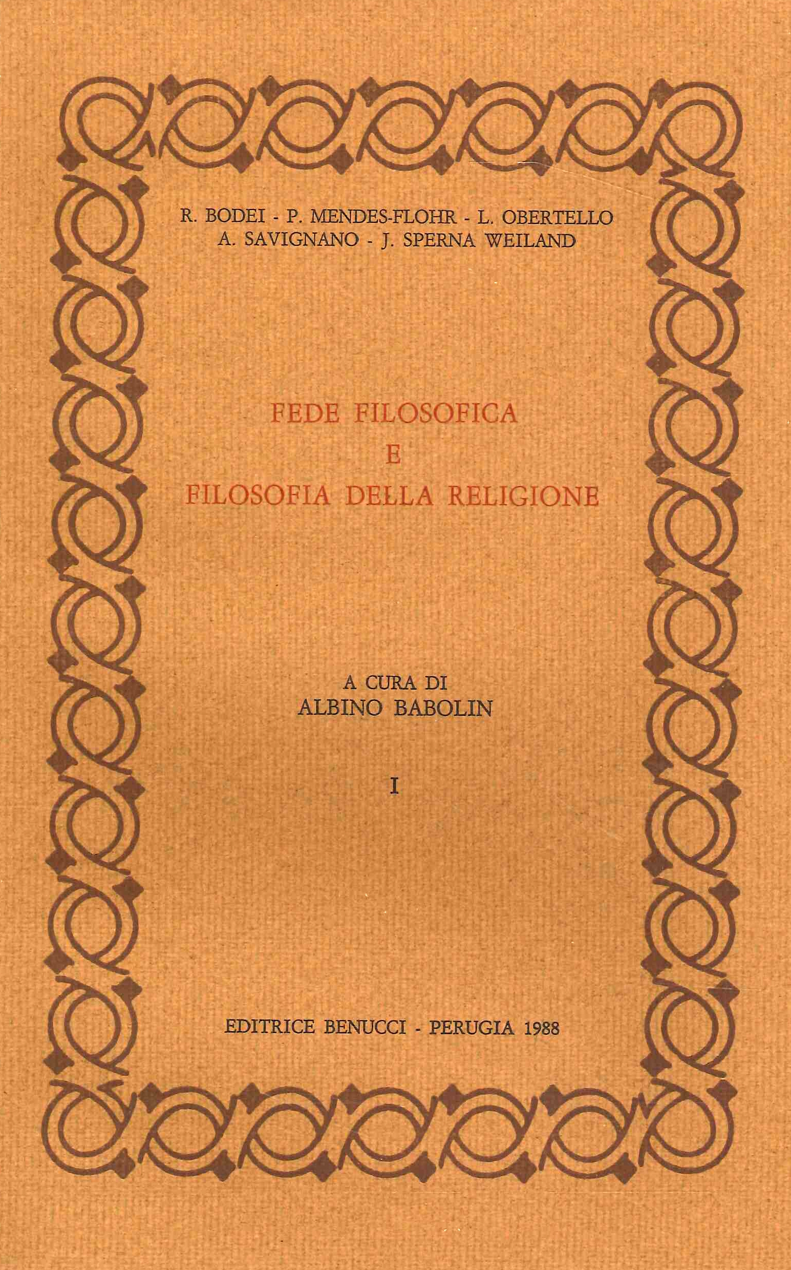 Fede filosofia e filosofia della religione. I. 25