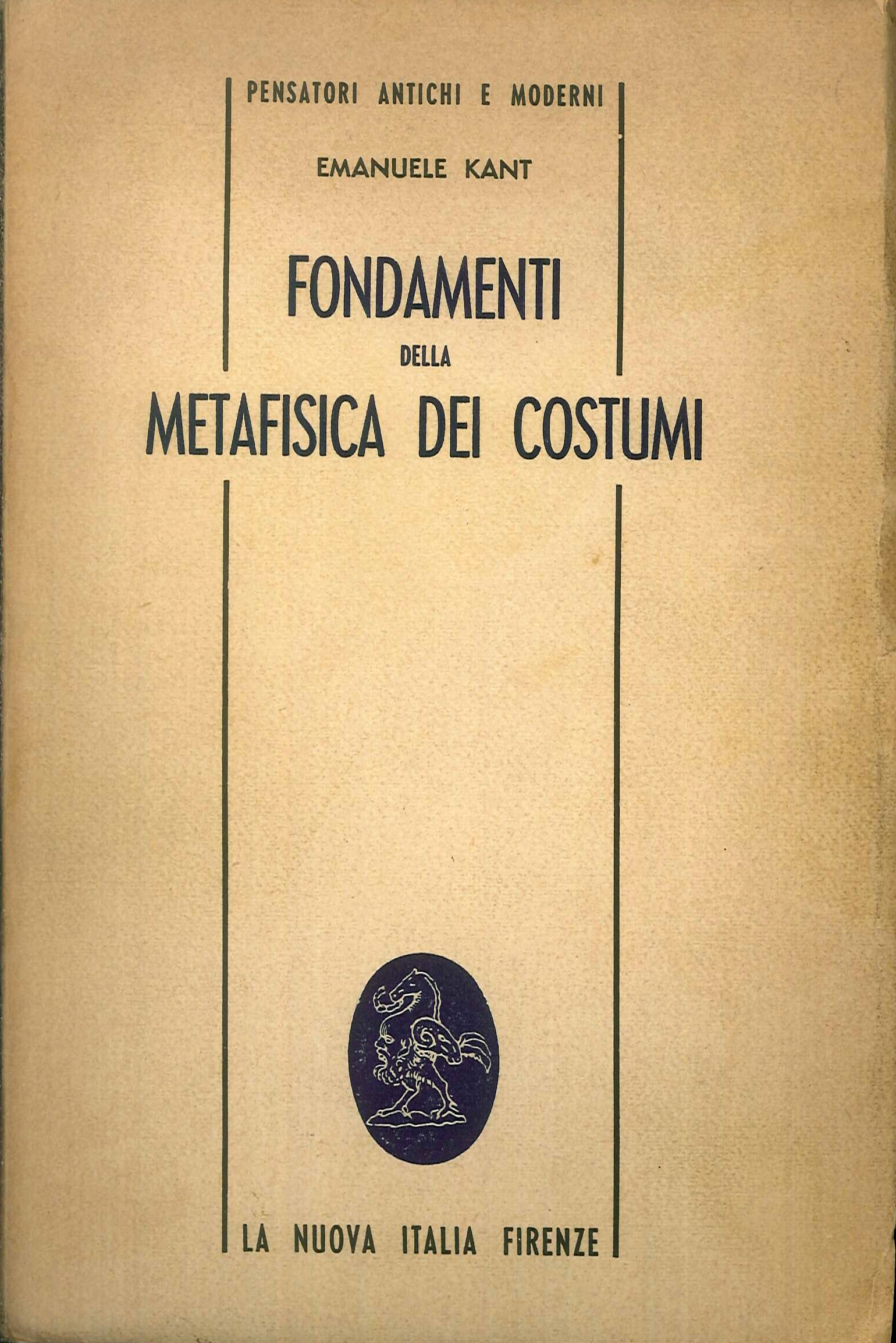 Fondamenti della metafisica dei costumi.