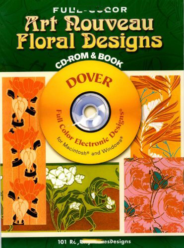 Full-Color Art Nouveau Floral Designs