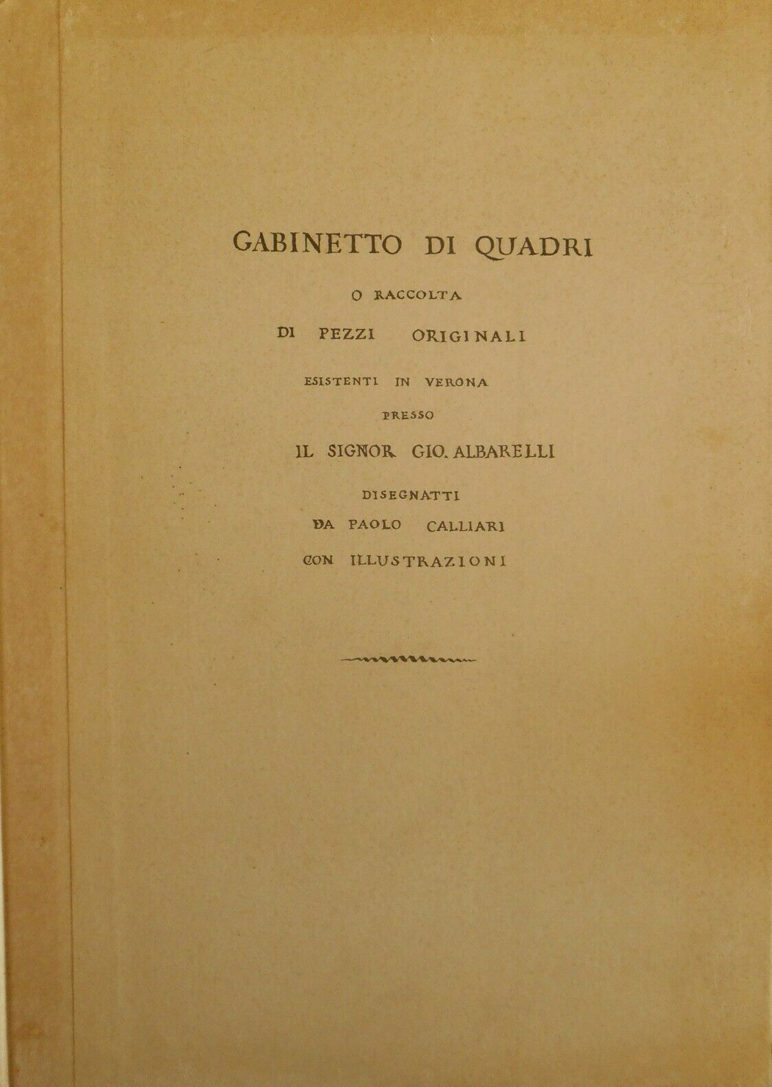 Gabinetto di Quadri o Raccolta di Pezzi Originali Esistenti in …