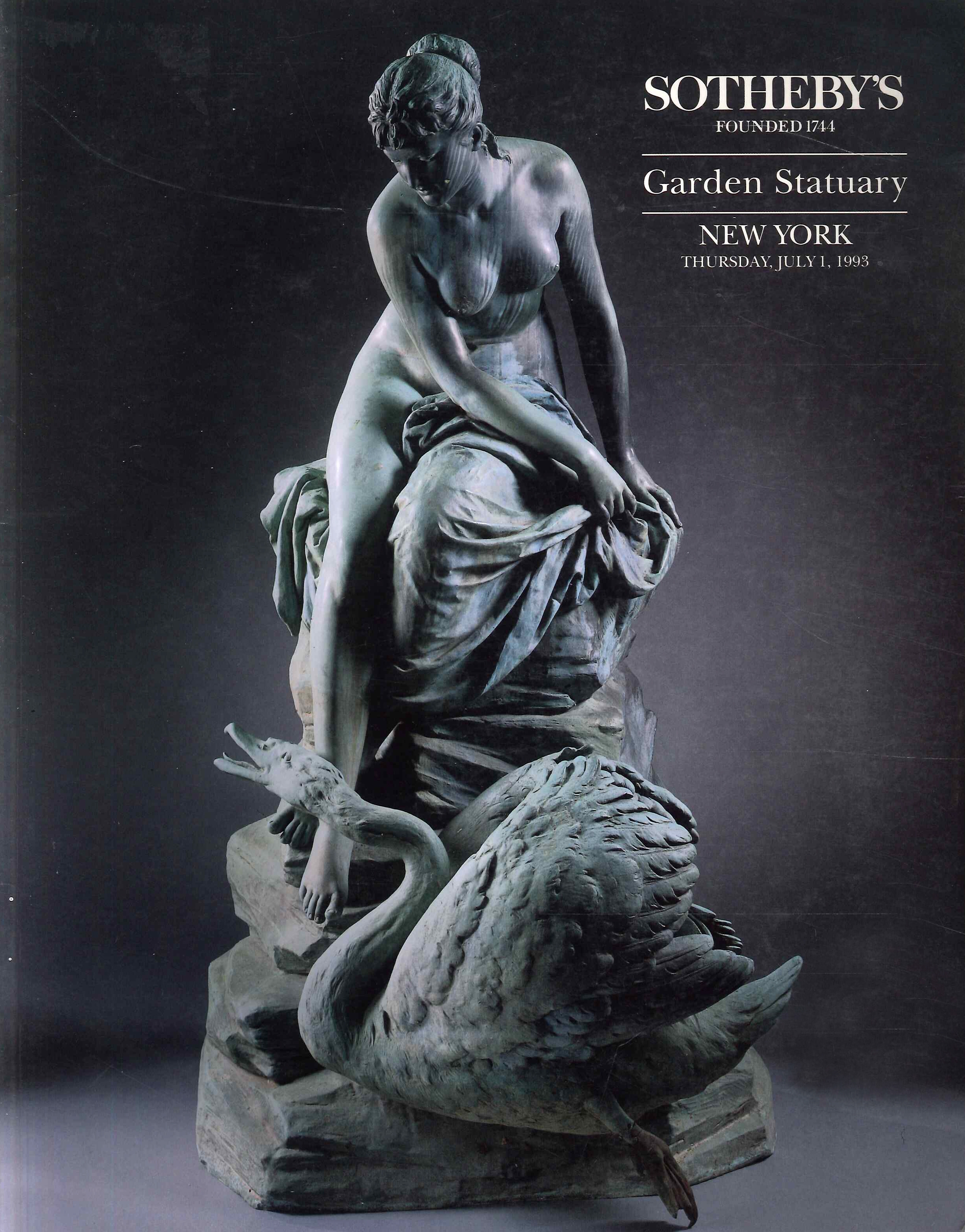 Garden statuary. Sotheby's New York, thursday, july 1, 1993. Sale …