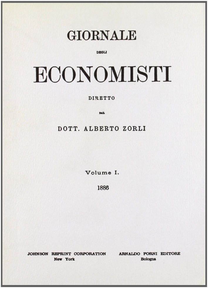 Giornale degli Economisti. 1" serie. Vol. 1