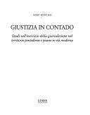 Giustizia in contado. Studi sull'esercizio della giurisdizione nel territorio pontederese …