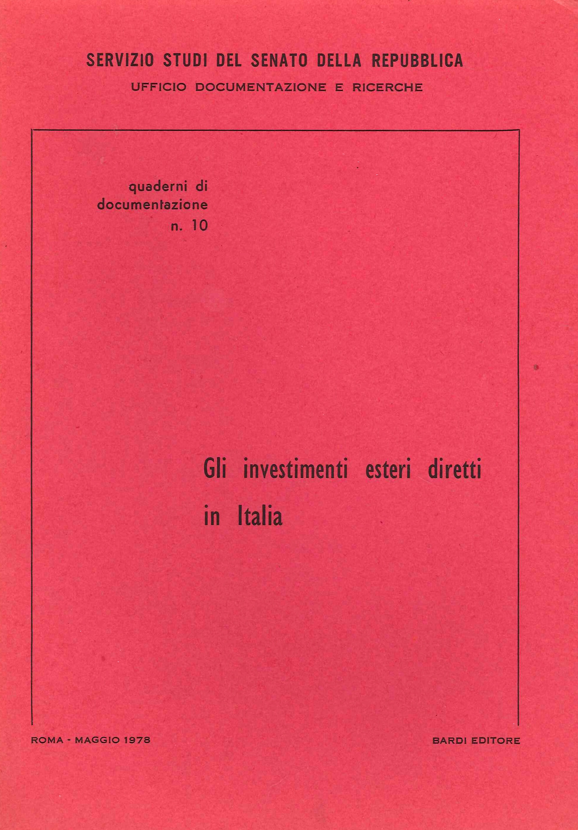 Gli investimenti esteri diretti in Italia