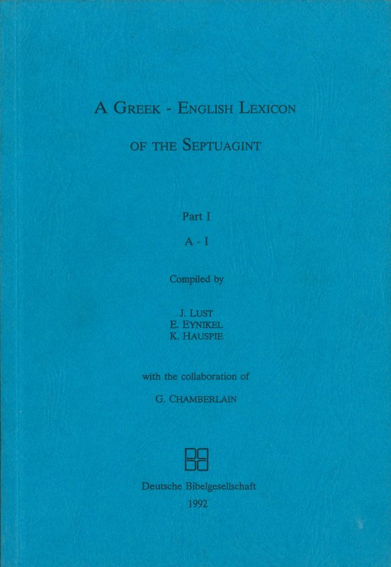Greek-English Lexicon of the Septuagint. Parte I