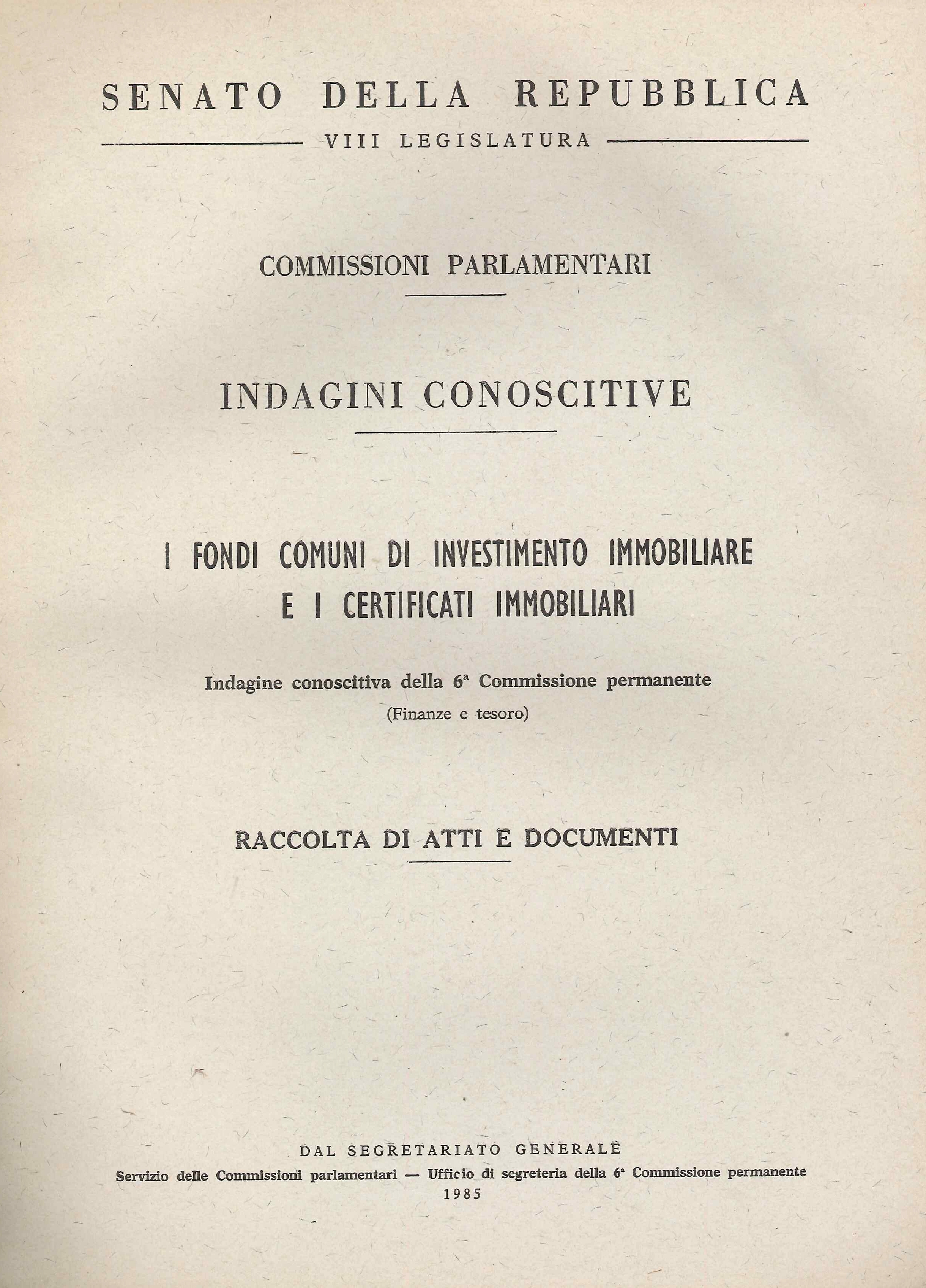 I fondi comuni di investimento immobiliare e i certificati immobiliari. …