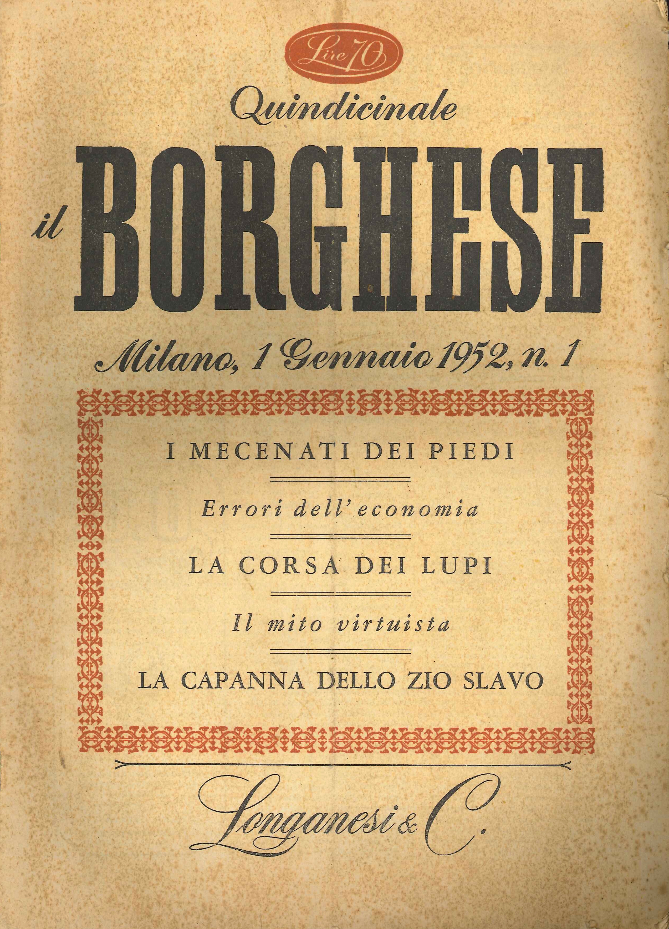 Il Borghese. Quindicinale, Annata completa 1952 - 1/24, Milano, Longanesi, …