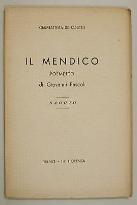Il mendico. Poemetto di Giovanni Pascoli. Saggio