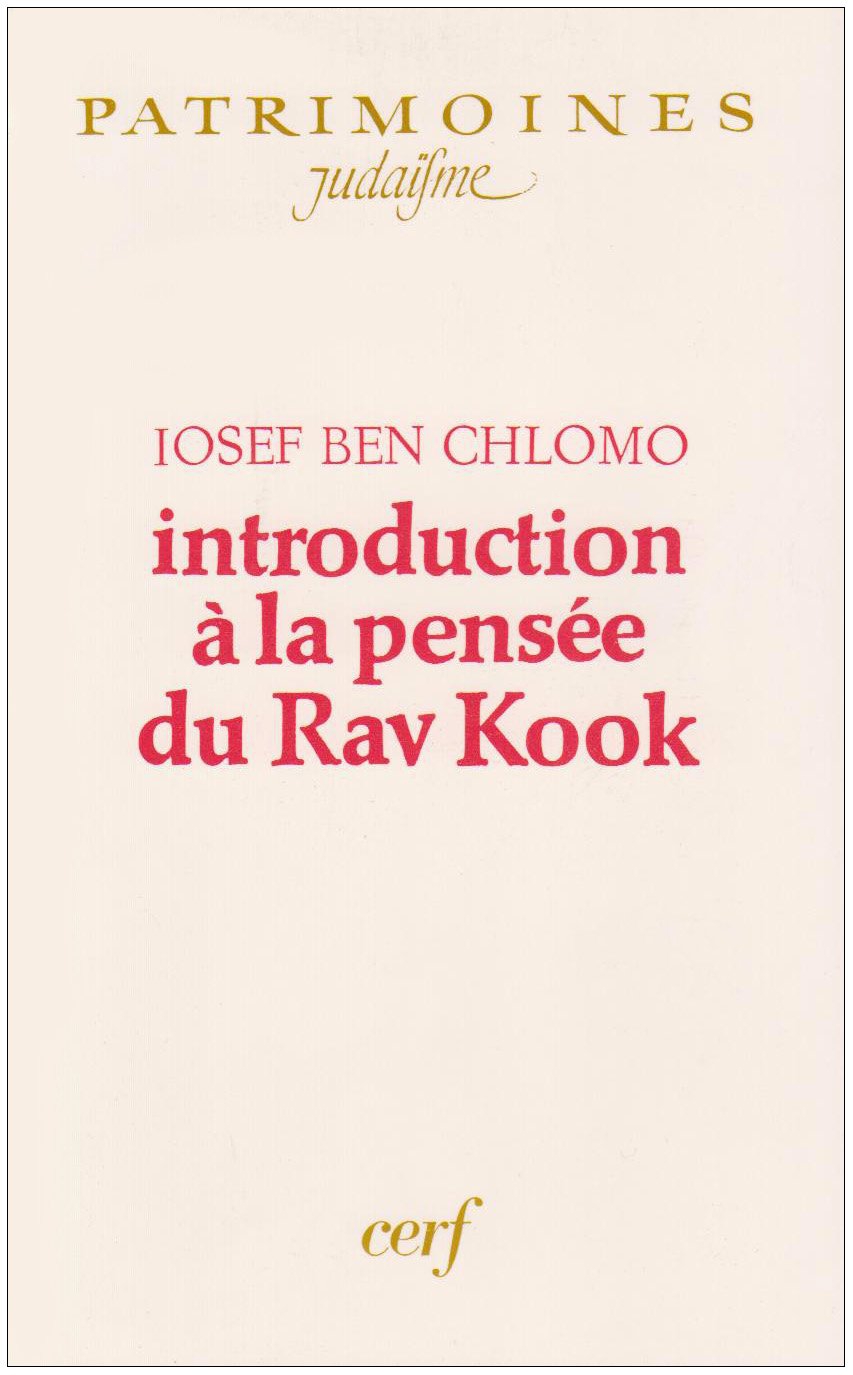 Introduction À la Pensée Du Rav Kook