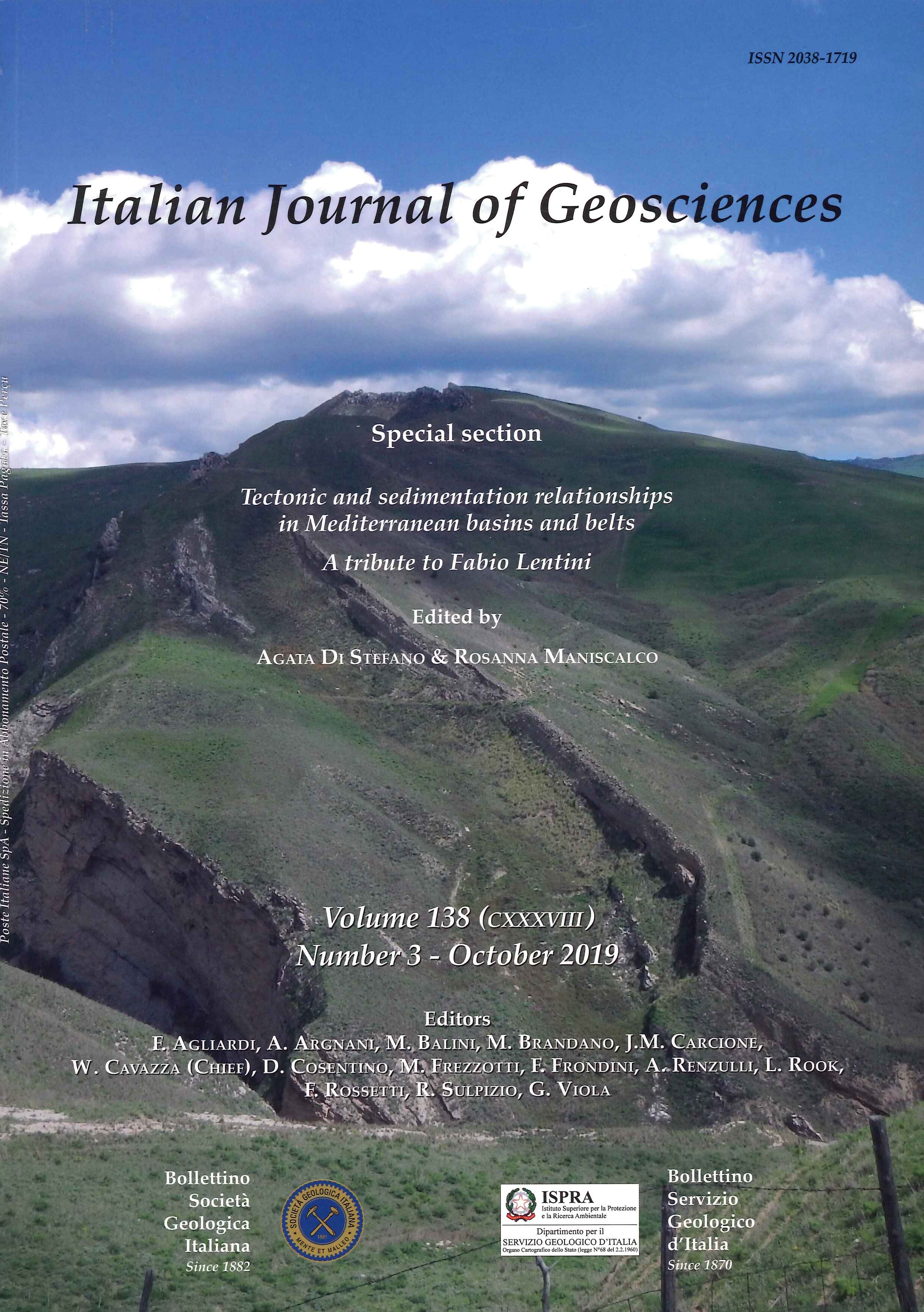 Italian Journal of Geosciences. Volume 138 Number 3 - October …