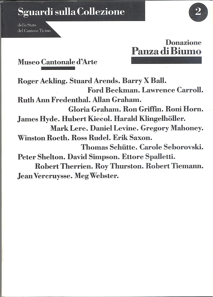 La donazione Panza di Biumo al Museo cantonale d'arte